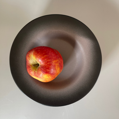 Set of 2 dual black toned ceramic appetiser plates – bold and modern plates for stylish table settings