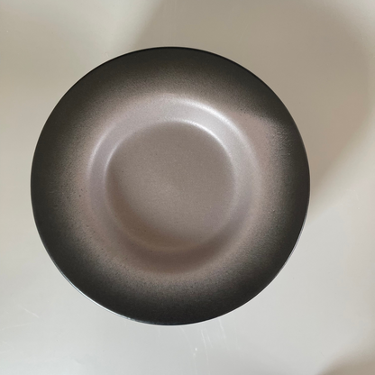 Set of 2 dual black toned ceramic appetiser plates – bold and modern plates for stylish table settings