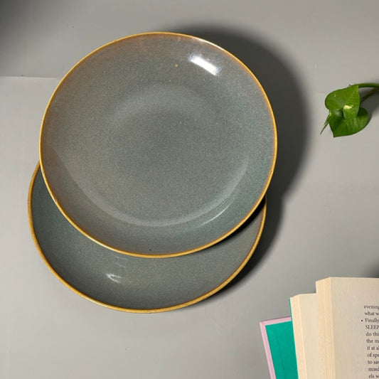 Set of 2 Green Appetiser Plates perfect for in-between snacks