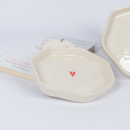 Heart Dot Dessert Plates - 7"